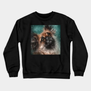 Painting of an Adorable Pekingese Dog Crewneck Sweatshirt